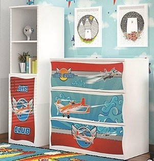 Repülős komód és könyvespolc szett – Lucky