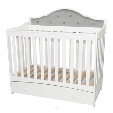 Hercegnő kiságy 60x120 cm ágyfiók nélkül rózsaszín-fehér