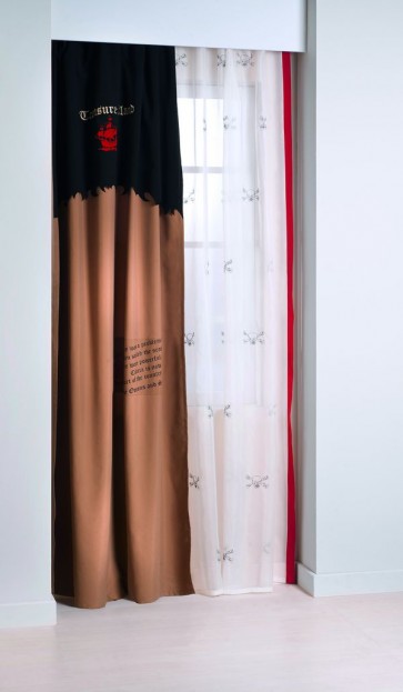 Sötétítő függöny gyerekszobába - Cilek Black pirate 21.05.5283.00