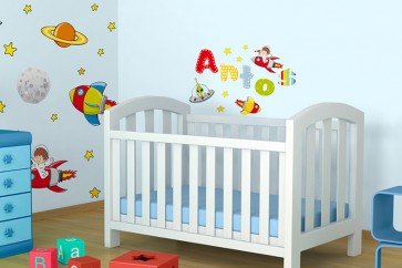 Betűk a gyermek nevével - minta 01  kozmosz