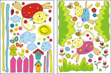 Matricák cicák  - óriás készlet 2,4m2