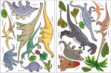 Matricák dínók c2 - óriás készlet 2,4m2