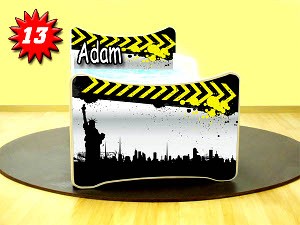 SMB gyerek- és ifjúsági ágy - New York motívummal 