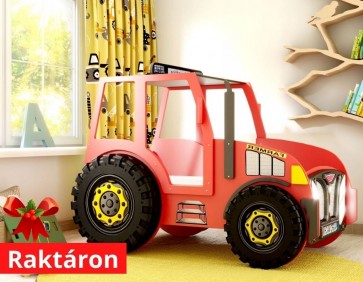 Traktor autóságy piros - Ajándék matraccal! 