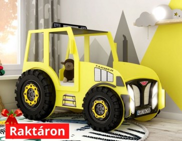 Traktor autóságy sárga - Ajándék matraccal! 