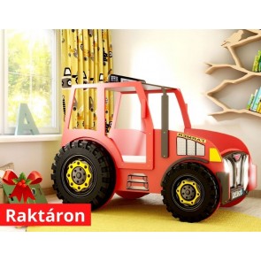 Traktor autóságy piros - Ajándék matraccal! 