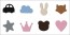 Választható fogantyúk (autó, felhő, csillag, korona,nyuszi, róka, maci, szív)