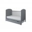Átalakítható babaágy ágyfiókkal (70x140) szürke - PÉNELOPÉ - kanapé
