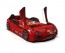 Autóságy Lamborgini formával – piros, nyitható ajtóval és bőrüléssel
